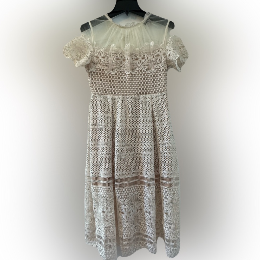 Romeo & Juliet Couture Cream Puff Sleeve Sundress